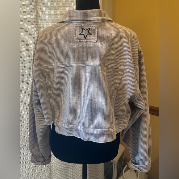 POL Beige Corduroy Cropped Jacket Bohemian - Picture 4 of 9